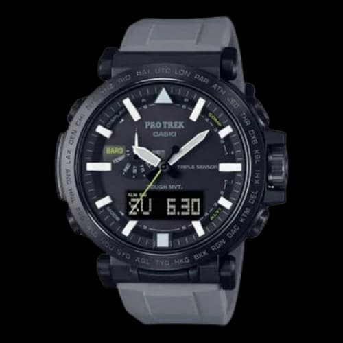 CASIO Waterproof Shockproof Solar Powered Mens Black Analog/Digital Combo
