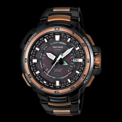 CASIO Quartz Waterproof Sports Mens Black/Gold Analog