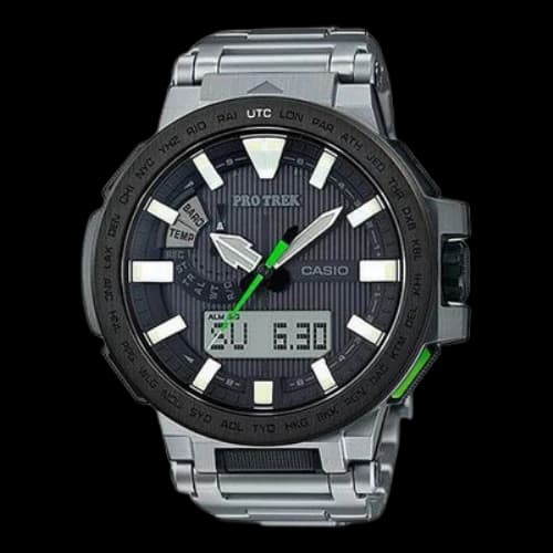 CASIO Male PRO TREK Japan / South Korea Fashion Sapphire Crystal Mens Black Analog