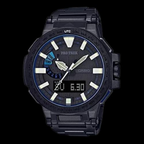 CASIO Sapphire Crystal Waterproof Sports Mens Black Analog/Digital Combo