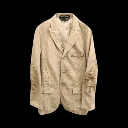 Comme des Garçons Homme Plus x Chrome Hearts Cross Patch Linen Blazer 'Beige'