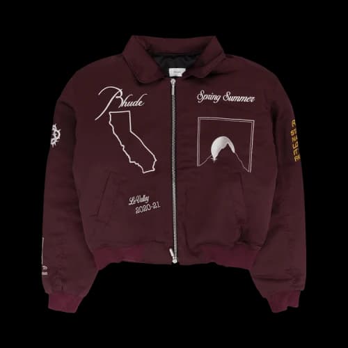 Rhude Signal Bomber Jacket 'Maroon'