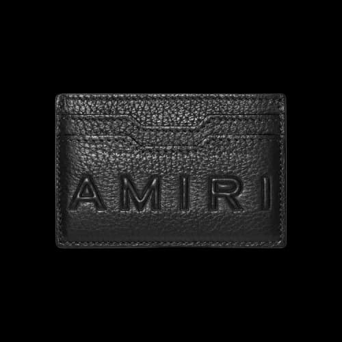 Amiri Pebbled Logo Cardholder 'Black'