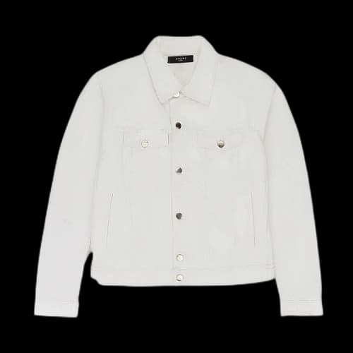 Amiri Trucker Denim Jackets 'White'