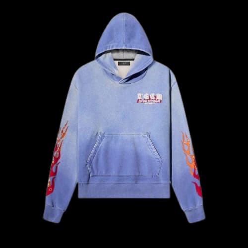 Amiri T.G.C.W. Flames Hoodie 'Blue'