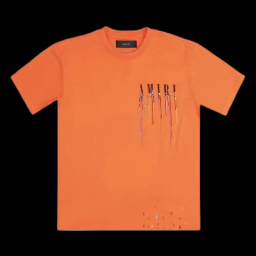 Amiri Paint Drip Core Logo Tee 'Orange/Black'