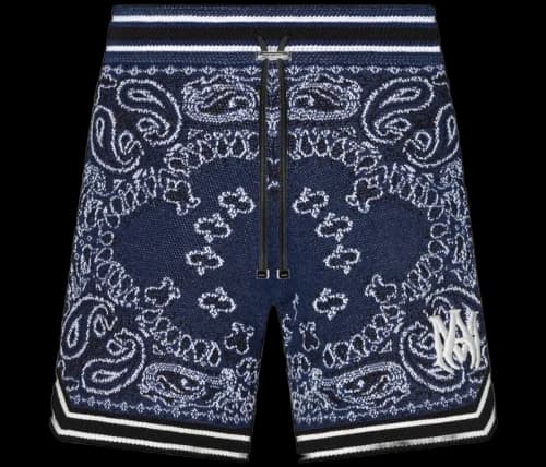 AMIRI Bandana Shorts Blue