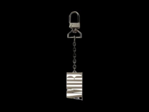 AMIRI Logo Keychain Silver