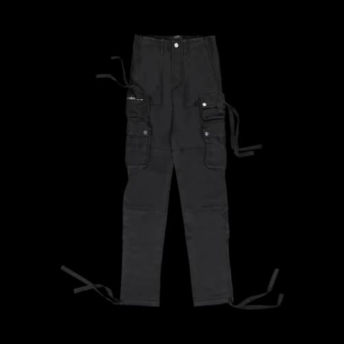 Amiri Tactical Leather Cargo Pants 'Black'