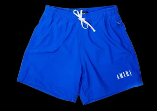 AMIRI Core Logo Swim Trunk Shorts Blue