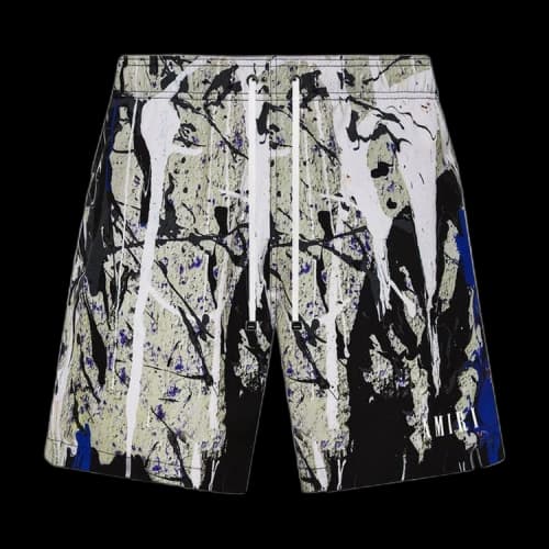 Amiri Paint Drip Swim Trunk 'Blue'