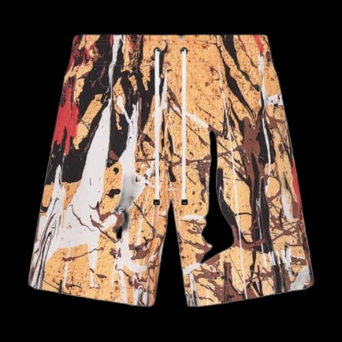 Amiri Paint Drip Swim Trunk 'Yellow'
