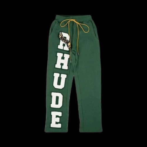 Rhude Chenille Patch Sweatpants 'Green'