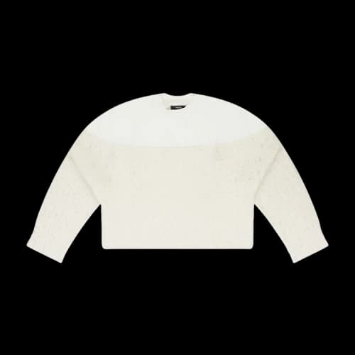 Amiri Drop Needle Crewneck 'Alabaster'