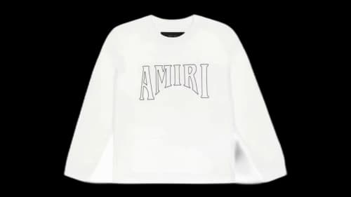 AMIRI Kids' Sun Graphic Long Sleeve Tee White