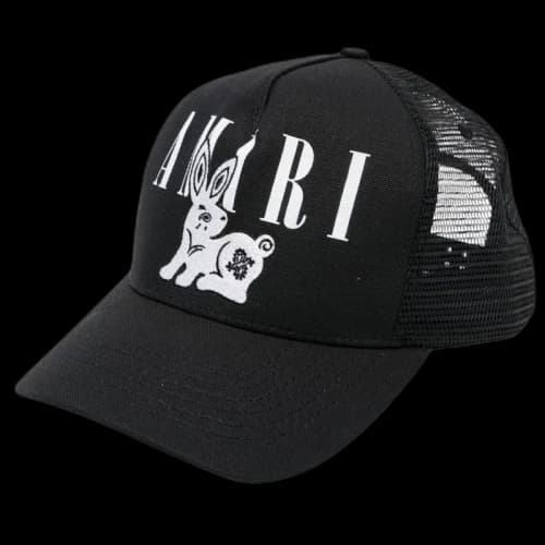 AMIRI Bandana Rabbit Logo Hat Black