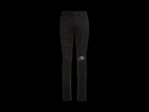 AMIRI Serif Logo Jeans Black