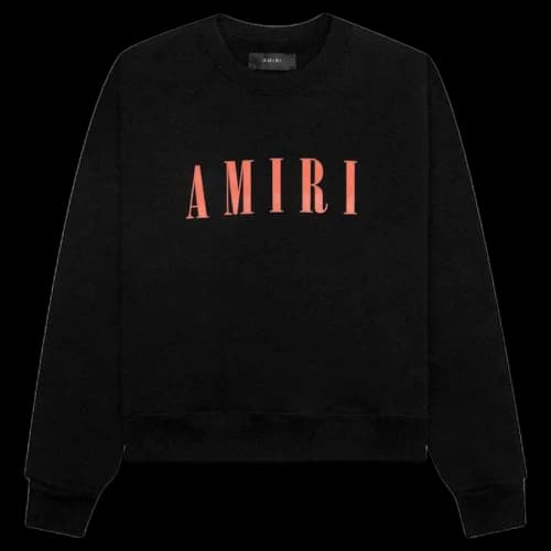 AMIRI MA Drip Collage Crewneck Black