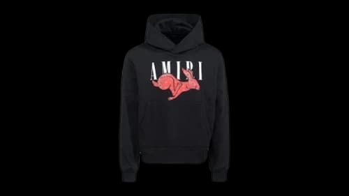 AMIRI Cny Rabbit Logo Hoodie Black