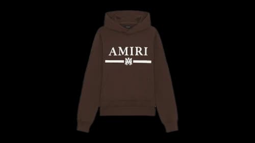 AMIRI Ma Bar Logo Hoodie Brown