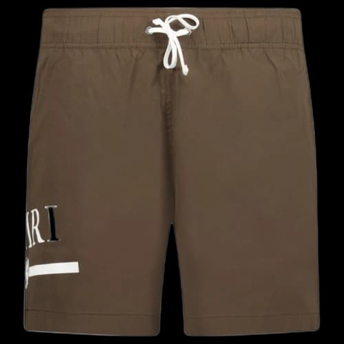 AMIRI MA Bar Logo Swim Shorts Brown