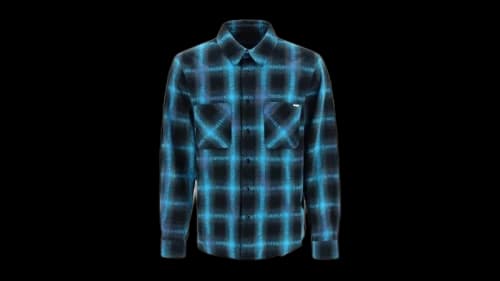 AMIRI Long Sleeve Plaid Shirt Blue