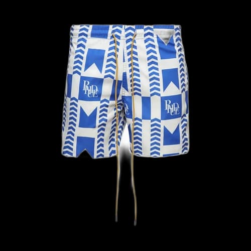 Rhude Grasse Swim Trunks 'Blue/White'