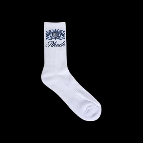 Rhude Crest Sock 'White/Sky Blue/Navy'