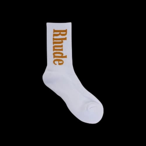 Rhude Logo Sock 'Mustard/Brown'