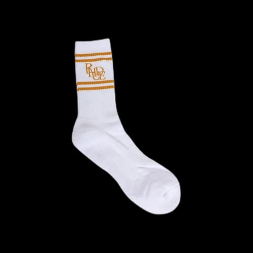 Rhude Scrambler Sock 'White/Mustard'