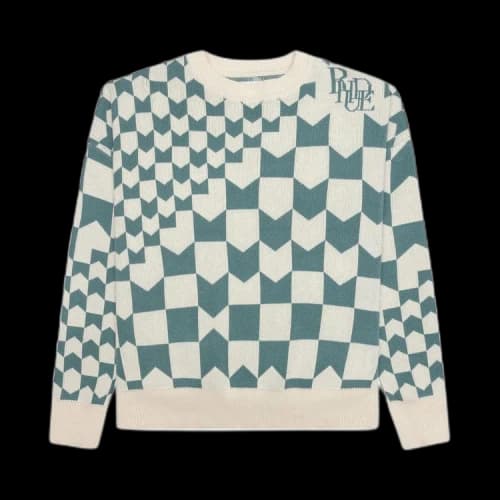 Rhude Cashmere Racing Crewneck 'Ivory/Spa'