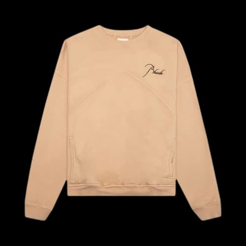 Rhude Logo Embroidered Sweatshirt 'Sand'