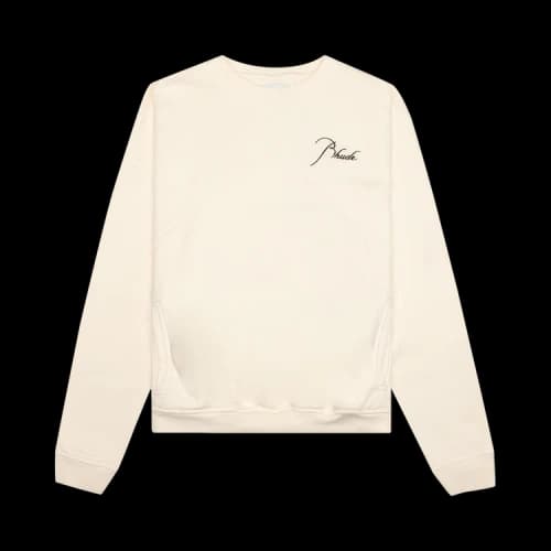 Rhude Logo Embroidered Sweatshirt 'Vintage White'