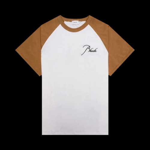 Rhude Raglan Tee 'White/Sand'