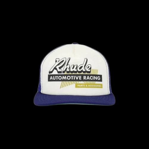 Rhude Auto Racing Trucker Hat 'Navy/Ivory'