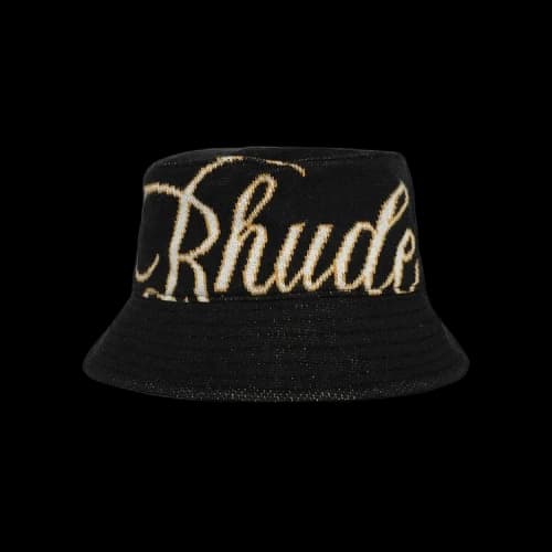 Rhude Script Bucket Hat 'Black/Cream'