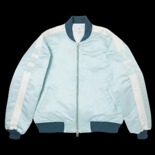 Rhude Boys 02 Satin Bomber 'Mint/Cream'