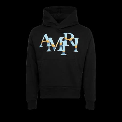 Amiri Staggered Chrome Hoodie 'Black'