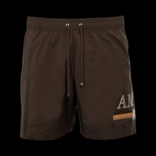 Amiri MA Gradient Bar Swim Trunks 'Brown'