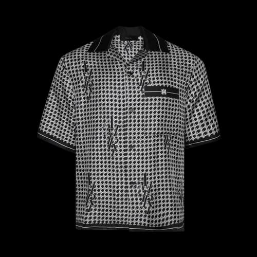 Amiri Houndstooth Bowling Shirt 'Black'