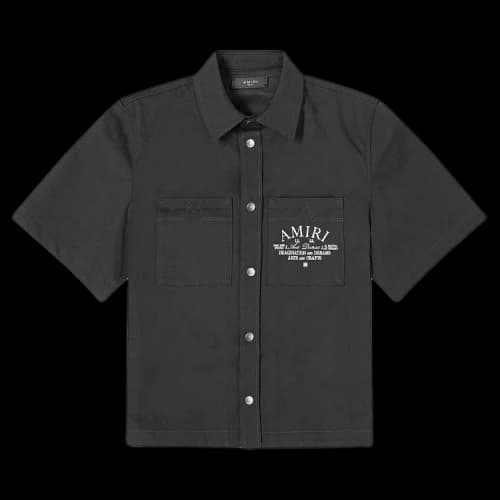 Amiri Arts District Camp Shirt 'Black'