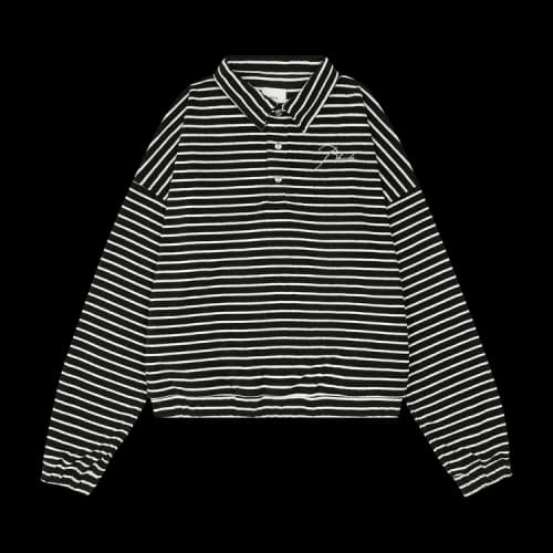 Rhude Stripe Rugby Shirt 'Black/White'