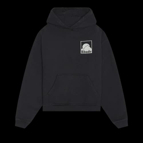 Rhude Moonlight Badge Hoodie 'Vintage Black'