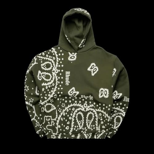 Rhude Bandana Hoodie 'Olive'