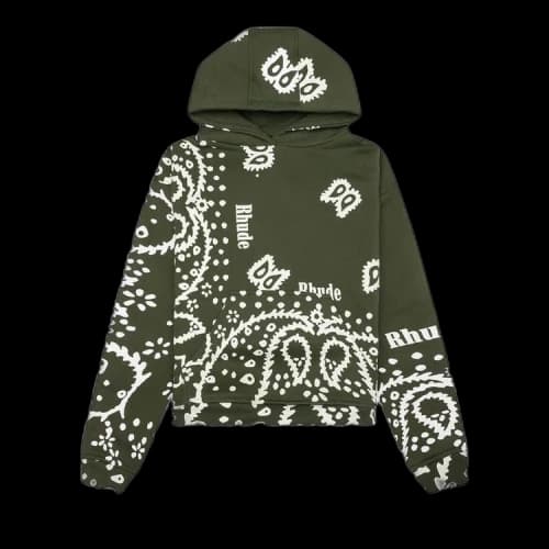 Rhude Bandana Hoodie 'Olive'