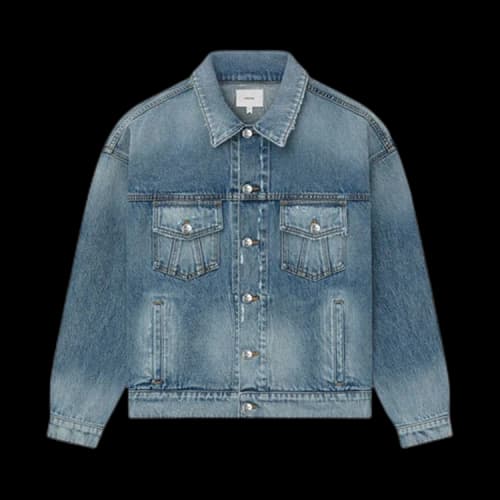 Rhude Dropneck Denim Trucker Jacket 'Bay Indigo'