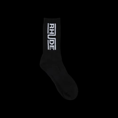 Rhude Champions Logo Sock 'Black/White'