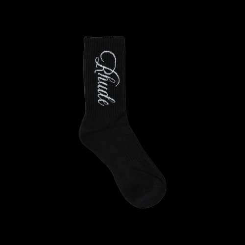 Rhude Vertical Script Sock 'Black/White'