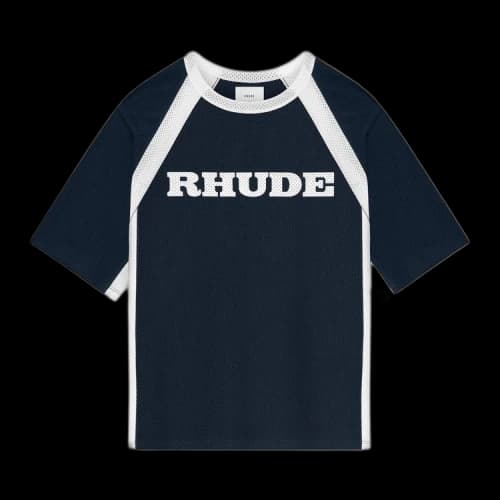 Rhude Mesh Tee 'Navy/Stark White'