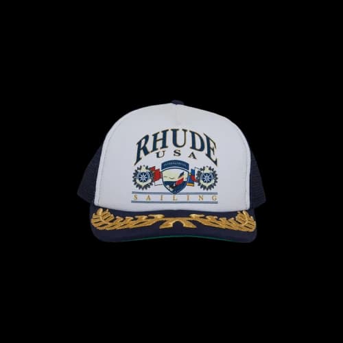 Rhude USA Sailing Icon Trucker Hat 'Navy/White'